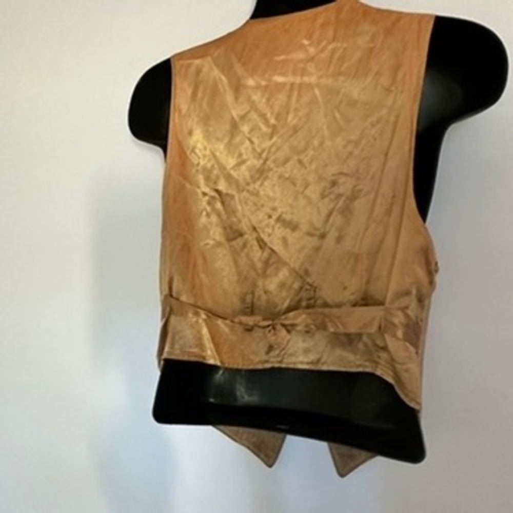 Hype Genuine Leather Suede Vest Tan Brown Western Cowboycore Medium - Picture 4 of 14
